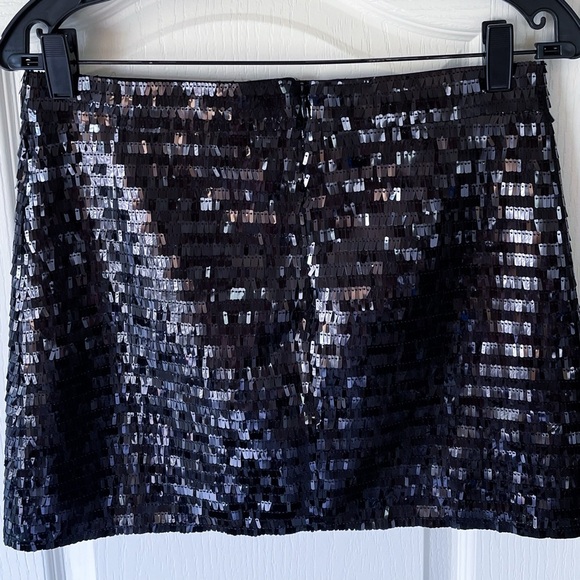 Ceren Ocak Sequin Mini Skirt Party Glam Sparkle Designer Black Size S EUC - Picture 6 of 7
